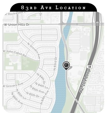 Map to our 83rd Avenue location